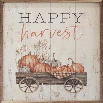 Happy Harvest Wagon Whitewash